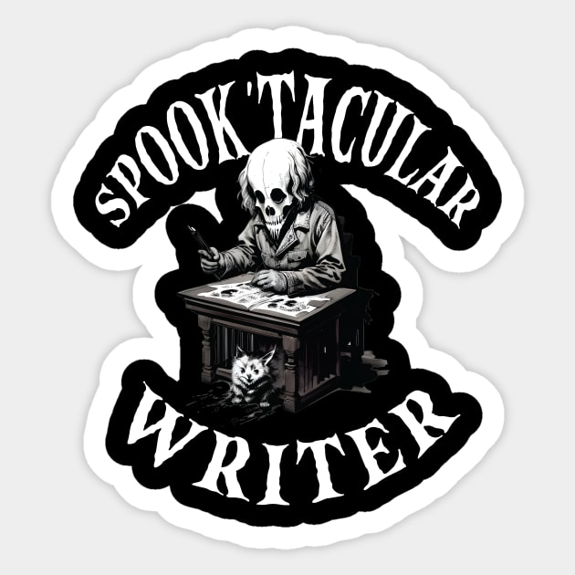 Spooktacular writer Sticker by Fun Planet